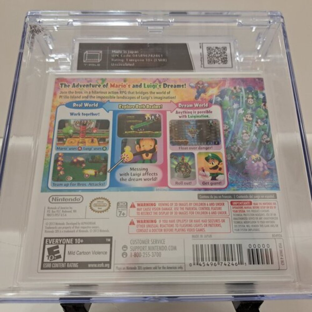 Brand New Sealed Nintendo 3DS Mario & Luigi Dream Team Graded Player 1 100 - Picture 2 of 4